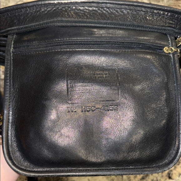 Vintage COACH BLEECKER 4153 Smooth Leather Bucket Shoulder Bag Handbag BLACK - Picture 3 of 5